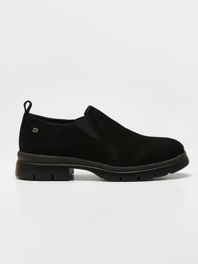Donna Serena Μοκασίνια-Loafers Γυναικείο δέρμα Nubuck Μαύρο DSE/5394 NERO 3