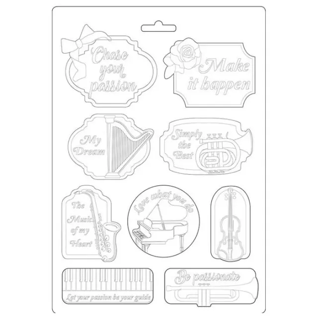 Εύκαμπτο Καλούπι για Σαπούνι-Γύψο - 21x29.7cm - Passion Music & Tag