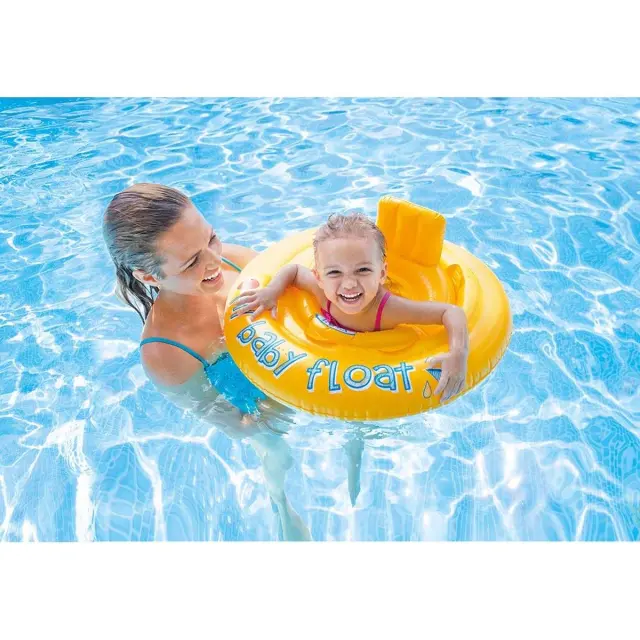 Intex 56585 Βρεφικό Σωσίβιο Swimtrainer με Διάμετρο 70εκ. για 6 έως 12 Μηνών Κίτρινο 2