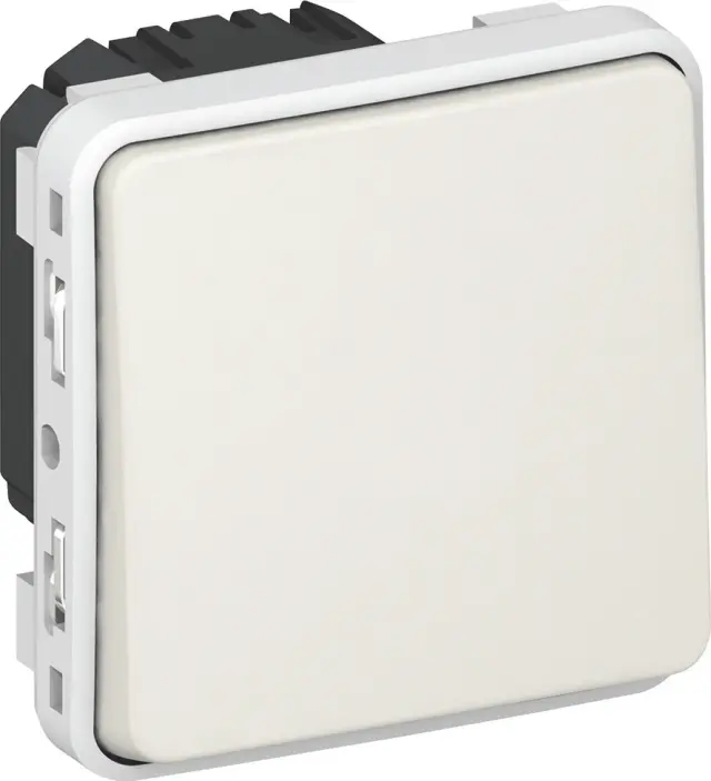 Switch Plexo IP 55 - 2-way - 10 AX - 250 V~ - modular - white