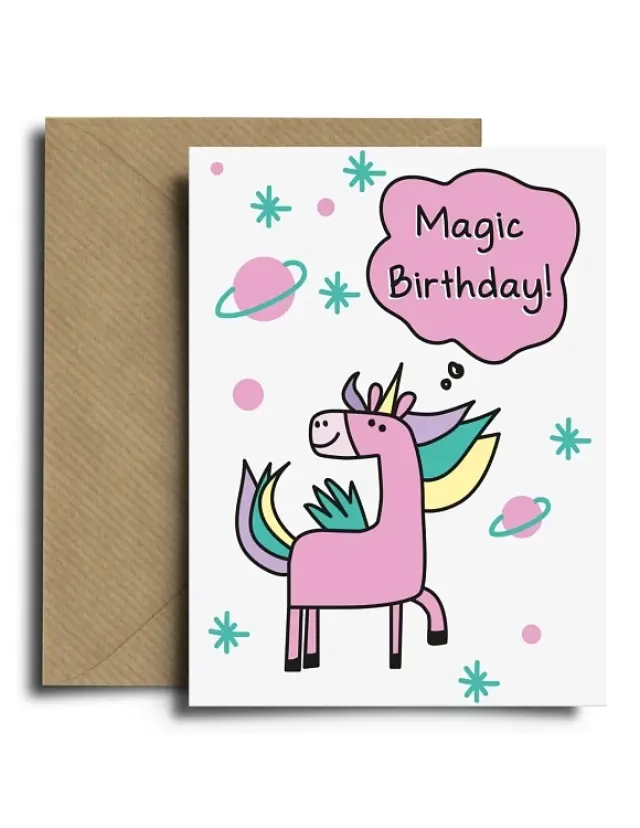 Ευχετήρια Κάρτα Magic Birthday ΠΟΛΥΧΡΩΜΟ - One Size
