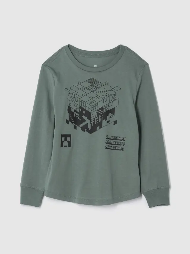 Πράσινη GapKids Minecrraft Μπλούζα DISTRICT GREEN