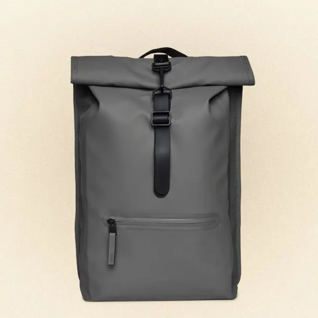 Σακίδιο Πλάτης Rains Rolltop Rucksack 13320-Grey Γκρι - ONESIZE