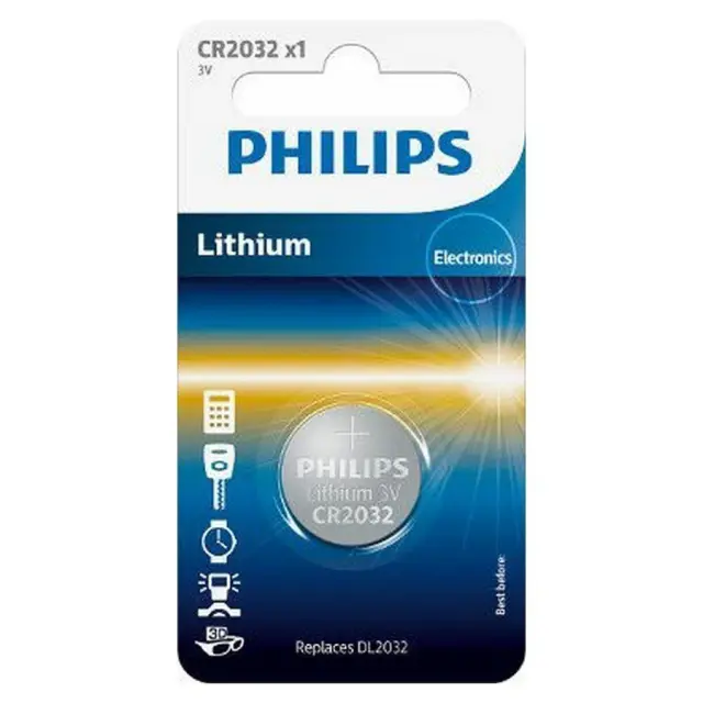PHILIPS Lithium CR2032 3V μπαταρία ρολογιών 1 τμχ