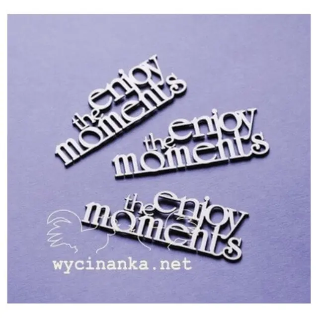Διακοσμητικά Chipboard «Enjoy the moments», 2,5x7cm, 3 τεμ.