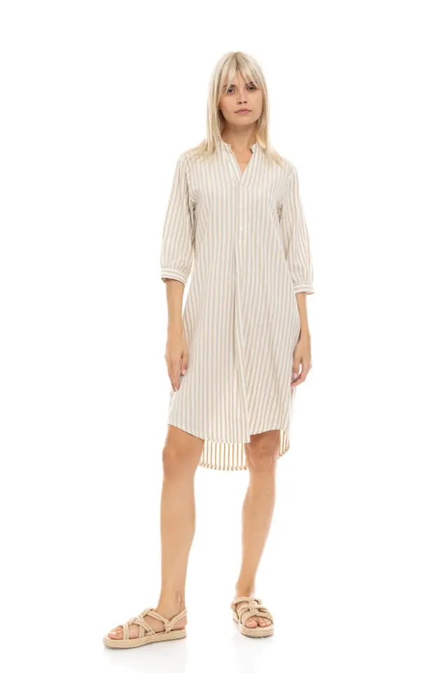 Beachwear Stripe Sand B438 Skin Pink Label - M