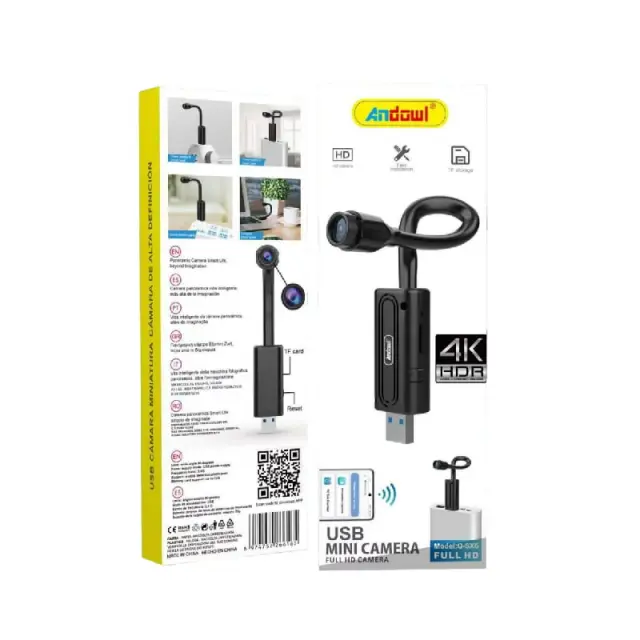 Andowl Mini USB Κάμερα Q-SX6 Full HD 4K με υποδοχή Micro Sd - USB Mini Camera z774210