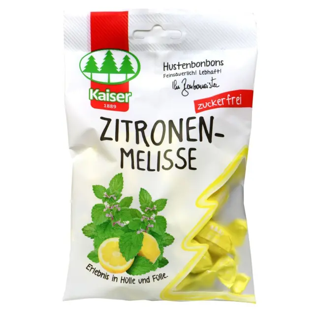 Kaiser Zitronen-Melisse Καραμέλες για το Βήχα Χωρίς Ζάχαρη με Μελισσόχορτο & 13 Βότανα 60gr 2