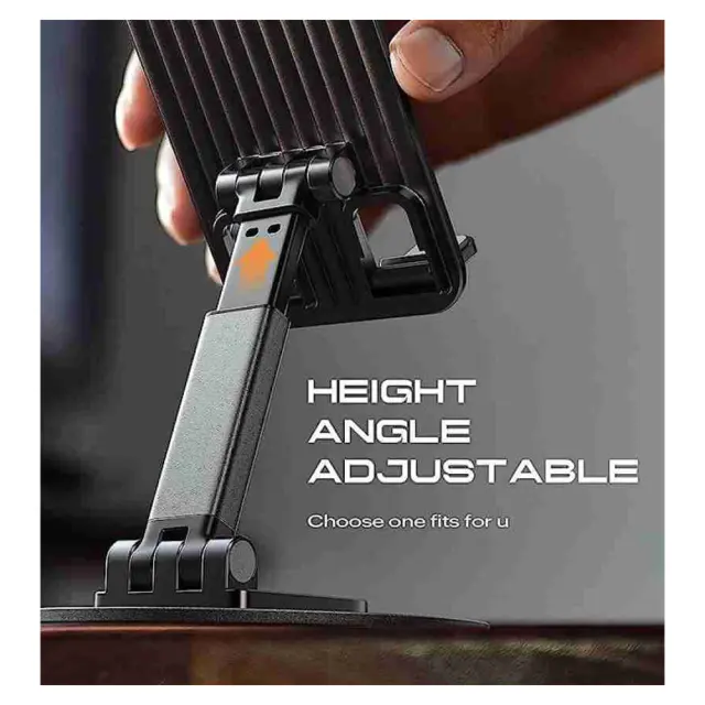 Επιτραπέζια Βάση Κινητού 360 Περιστροφή Folding Lifting Bracket 4''-12.9'' σε Μαύρο Χρώμα 3
