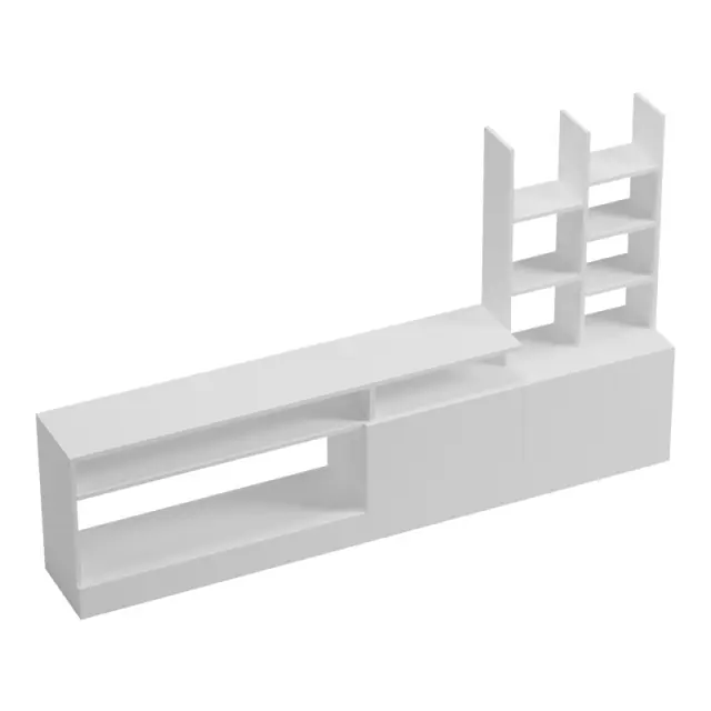 Σύνθετο σαλονιού Seruno pakoworld σε λευκή απόχρωση 170x25x100εκ 2
