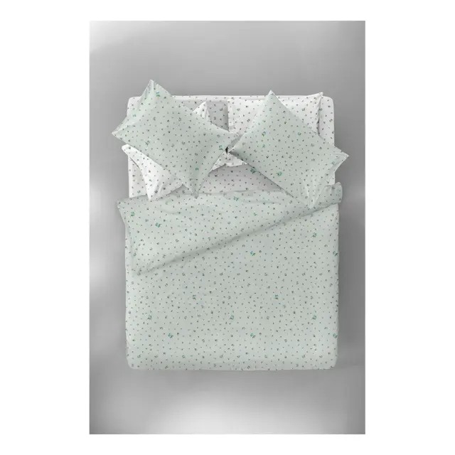 Σετ Παπλωματοθήκη Υπέρδιπλη 3 Τεμαχίων Saint Clair Raffia Aqua 225x245