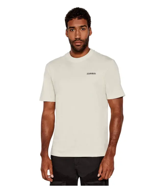Napapijri - Ανδρικό T-shirt S Smallbox Regular Fit NP0A88TR-N1J Εκρού - M