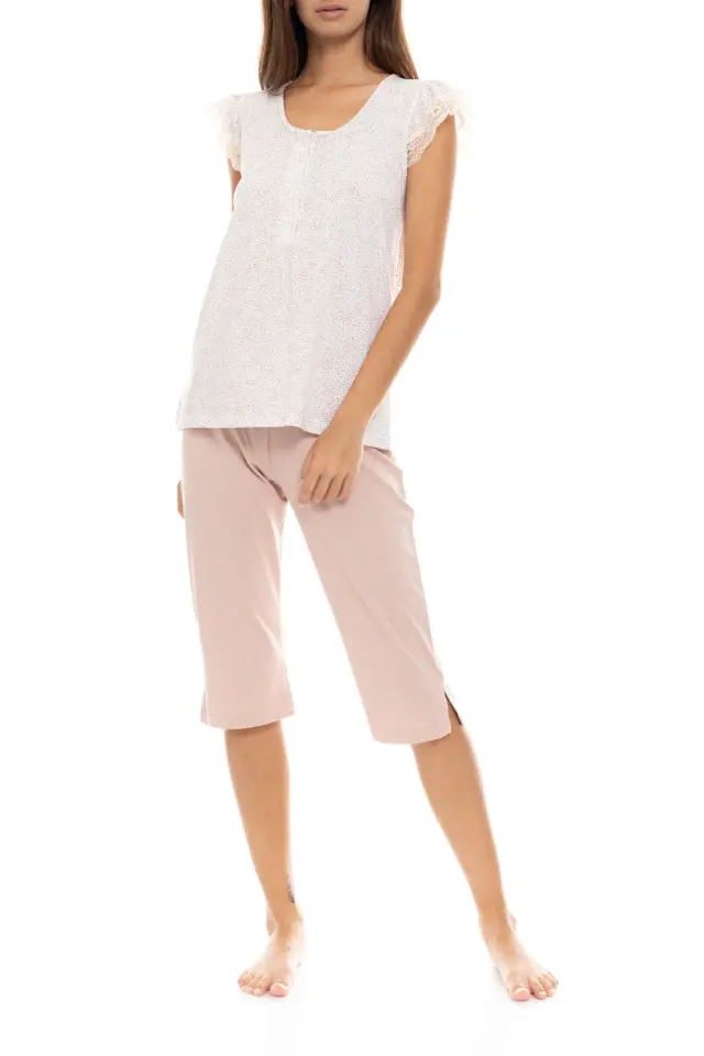 S1322 - Type - PYJAMA CAPRI ROMANTIC FLOWER - M 2