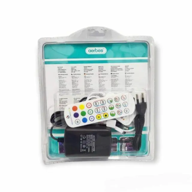 Aerbes AB-Z836 Ταινία LED Τροφοδοσίας 12V RGB Μήκους 5m με Τηλεχειριστήριο Τύπου SMD5050 3