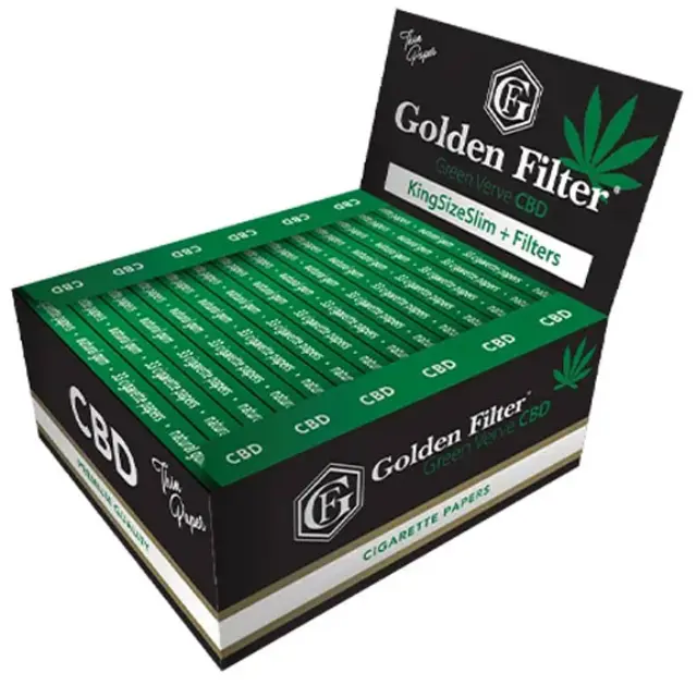 Golden Filter Χαρτάκια Hemp με Εκχυλίσματα CBD King Size + Tips 3