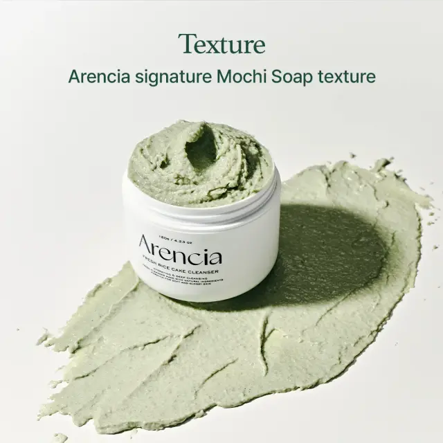 Arencia Fresh Green Rice Mochi Cleanser, Ενυδατικό Καθαριστικό Προσώπου για Διπλό Καθαρισμό σε Ένα Βήμα 120 gr 2