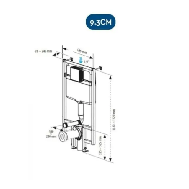 Siamp Verso New Slim 11183-1 Εντοιχιζόμενο Πλαστικό Καζανάκι Ορθογώνιο Χαμηλής Πίεσης 3