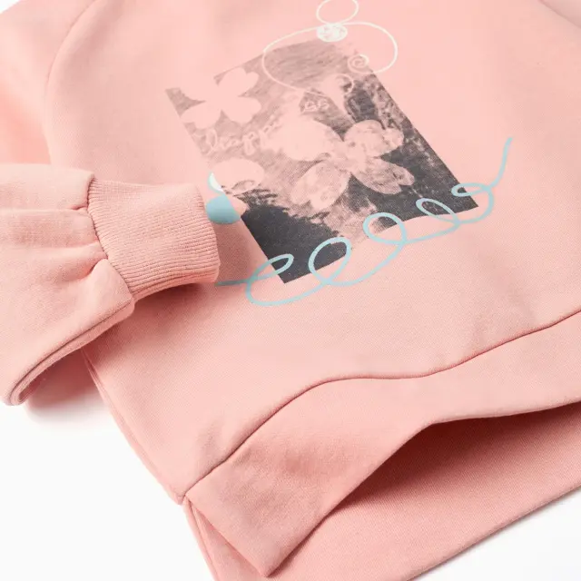 Zippy Φούτερ Μακρυμάνικη Fleece Χρώμα Ροζ για Κορίτσι 3