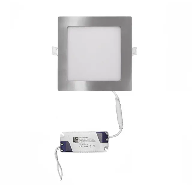 LED ΦΩΤΙΣ.ΨΕΥΔΟΡΟΦΗΣ ΑΛΟΥΜ ΤΕΤΡΑΓΩΝΟ 12W 6300K 120° ΣΑΤΙΝΕ