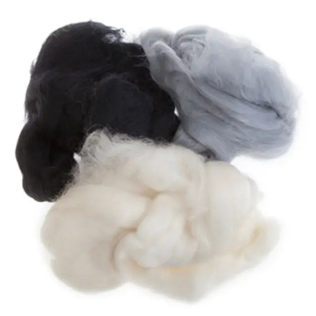 Μαλλί Felt Merinos - Black-White Assorted - 50gr