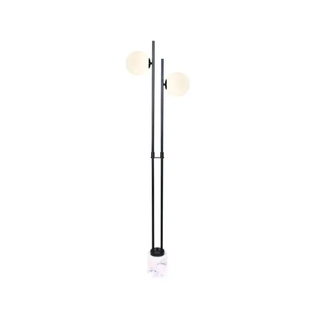 AcaLight Offer NETTO ΕΠΙΔΑΠΕΔΙΟ Φ/Σ 2ΧΕ14 QUADRO ΜΑΥΡΟ ΜΕΤ/ΚΟ+ ΛΕΥΚΟ ΓΥΑΛΙ-ΜΑΡΜΑΡΟ IP20 40X15XH157CM