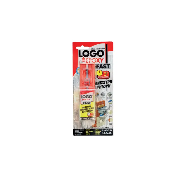 LOGO EPOXY FAST Εποξική Κόλλα Ταχείας Πήξεως 2 Συστατικών 30ml
