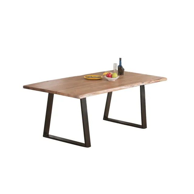 Τραπέζι LIZARD SLIM Τραπέζι 200x95x75cm Ακακία Φυσικό/Μεταλλική Μαύρο