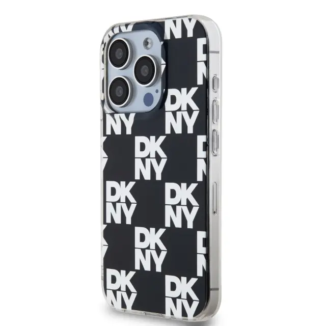 DKNY PC/TPU Checkered Pattern Case for iPhone 15 Pro Max Black 3