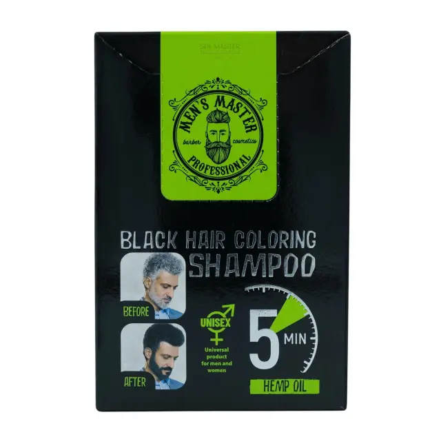 Men’s Master Black Hair Coloring Shampoo 25ml – Σαμπουάν Βαφής Μαλλιών σε Απόχρωση Μαύρο