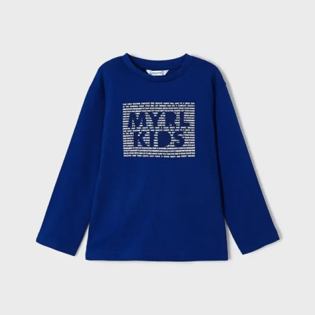Baby 6 μηνών έως 4 ετών Μπλούζα γράμματα Better Cotton μπλε - 9Ε
