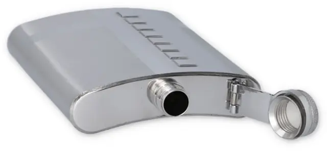 Hip Flask Φλασκί Ποτού Chrome Mat Cross (F3130) - 180ml 2