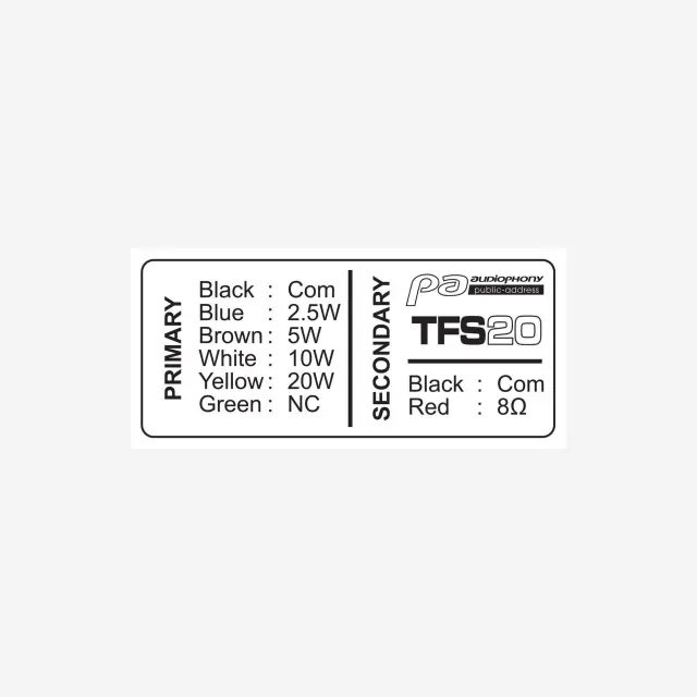 AUDIOPHONY TRANSFORMER 20W ΜΕΤΑΣΧΗΜΑΤΙΣΤΗΣ 2