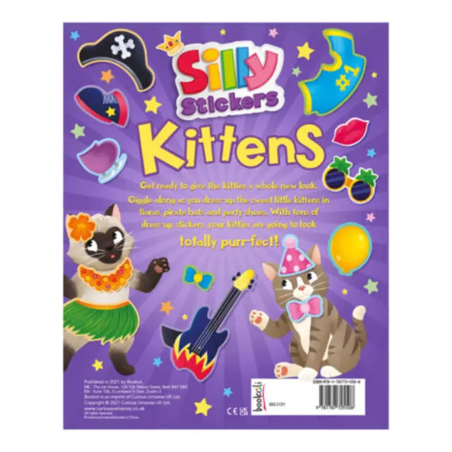 Βιβλίο με αυτοκόλλητα Silly Stickers: Kittens 2