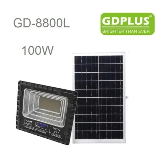 GDPlus Ηλιακός προβολέας τοίχου με τηλεχειριστήριο 100W GD-8800L - Solar Flood Light 47187