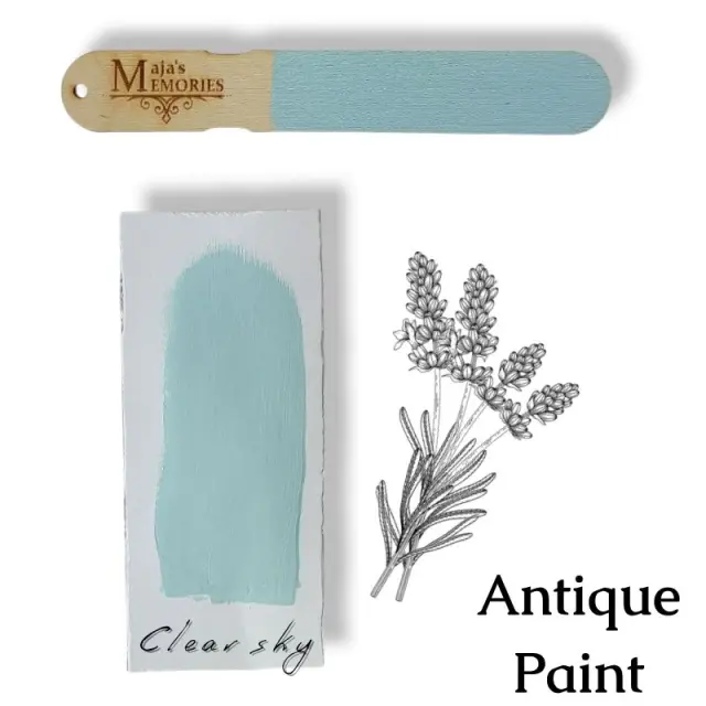 Χρώμα-εφέ πατίνας Antique Paint Maja's Memories, 150ml, Clear sky