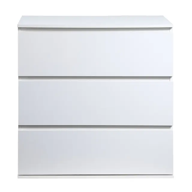 Συρταριέρα Ady Unihome σε άσπρο χρώμα 3 συρτάρια 80x40x80εκ 2