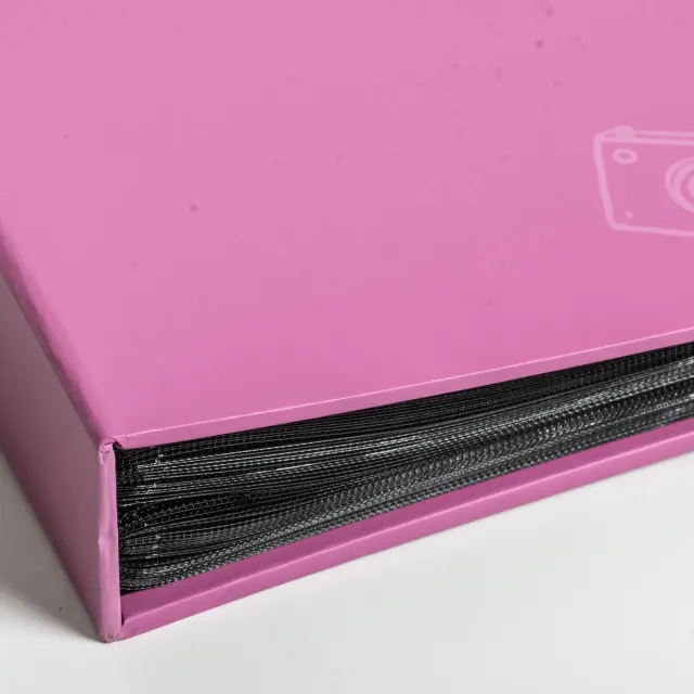 Άλμπουμ με θήκες super 100 διαστάσεις : 18x25cm για 100 φωτογραφίες ,15x21 ,15x23 color pastel μωβ φούξια CL6910 3