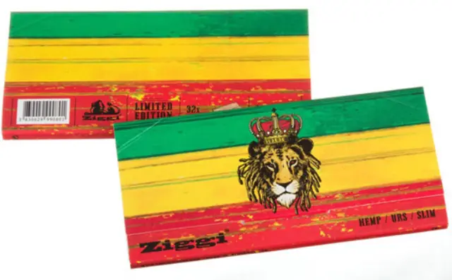Ziggi URS Χαρτάκια - Rasta Lion - King Size Slim με Τζιβάνες - Limited Edition 22τεμ.