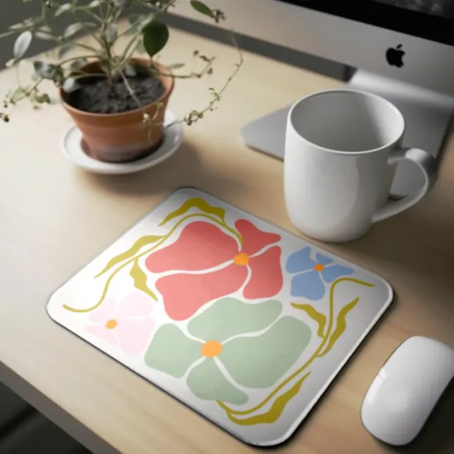 Mousepad ( flowers 70s , design-29 ) Διαστάσεις: 23cm(μήκος) x 20cm (ύψος)