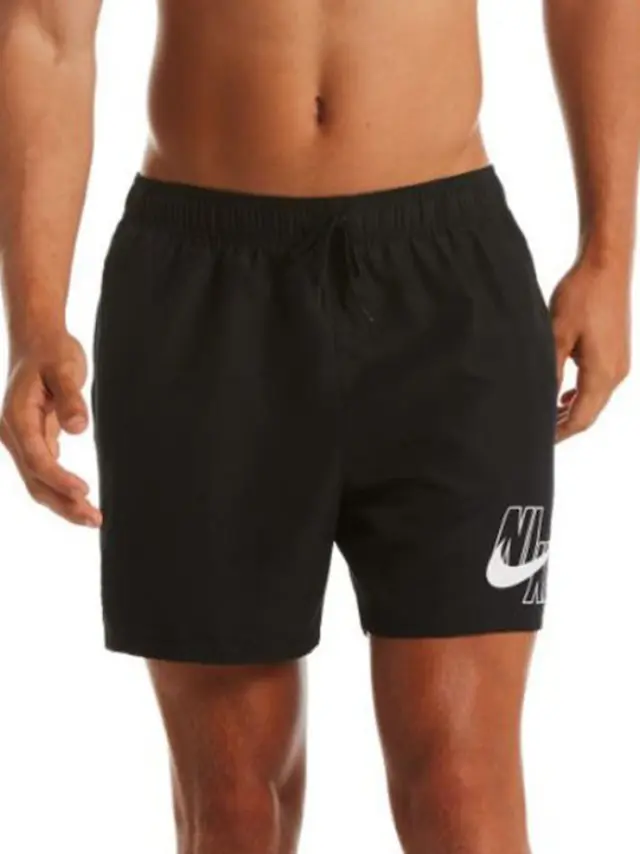 Nike 5" Volley Logo Ανδρικό Μαγιό Σορτς Κολύμβησης NESSA566-001 Μαύρο - XL