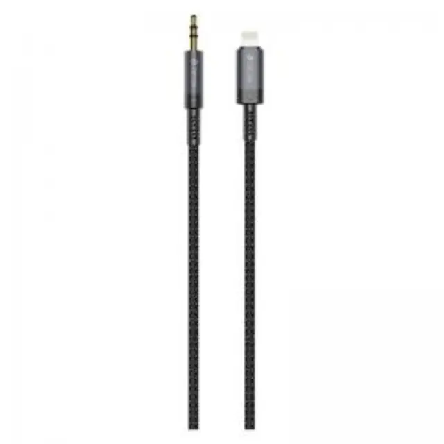 Καλώδιο Ήχου Devia EC619 Woven Lightning σε 3.5mm 1m Ipure Μαύρο N66987 2