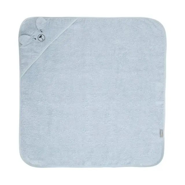 Lorelli Βρεφική Κάπα - Μπουρνούζι 90*90cm Με Κέντημα One Size Soft Blue 10420090002