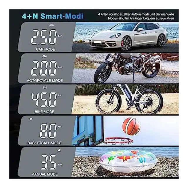 Carsun Τρόμπα Αυτοκινήτου 35PSI με Καλώδιο Αναπτήρα 12V T2191-2 3