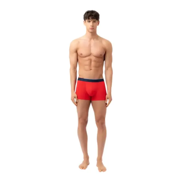 FILA Ανδρικό Boxer Elastic Band - Διπλό Πακέτο, Χρώμα Σκούρο Μπλε-Κόκκινο 2