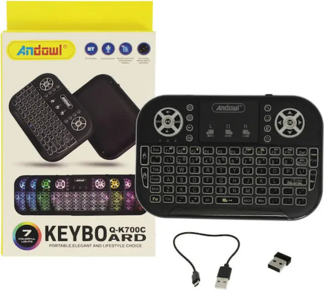 Andowl Q-K700C Wireless Keyboard with Touchpad with US Layout