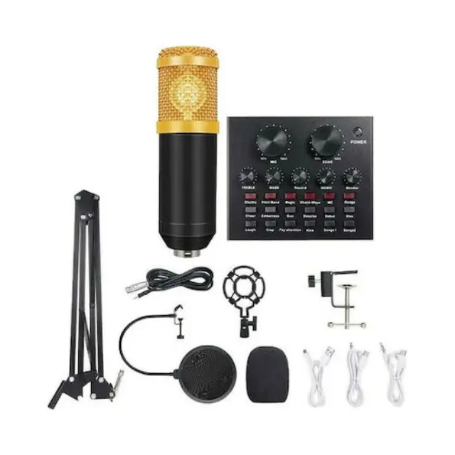 Andowl Δυναμικό Μικρόφωνο XLR MIC8 Set Τοποθέτηση Shock Mounted/Clip On Φωνής
