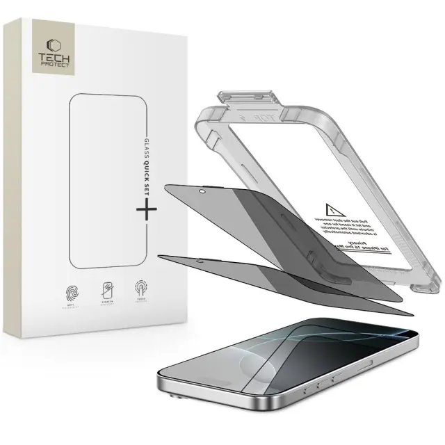 Tech-protect Quick Set Spy+ 2-pack Iphone 16 Pro Max Privacy