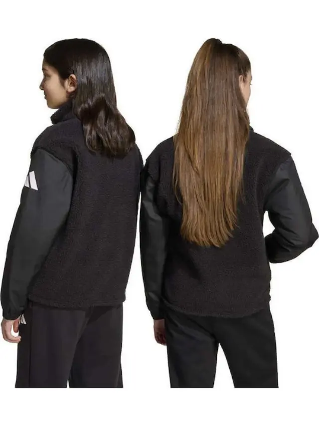 adidasΑθλητική Παιδική Ζακέτα Fleece Μαυρο - 15-16 χρονών 3