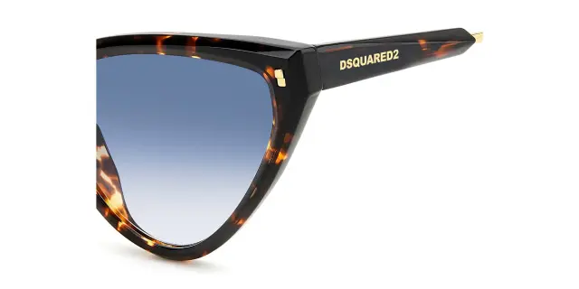 Dsquared2 Γυναικεία Γυαλιά Ηλίου με Καφέ Ταρταρούγα Κοκκάλινο Σκελετό και Μπλε Ντεγκραντέ Φακό D2 0134/S 086/08 3