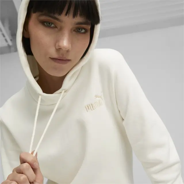 Puma Ess Embroidery Hoodie Fleece (670004-99) - Μπέζ 2